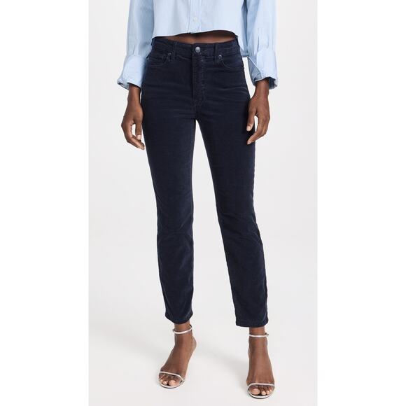 Good American Good Classic Blue Cotton Corduroy Pants Size 2 - NWT - Picture 1 of 4